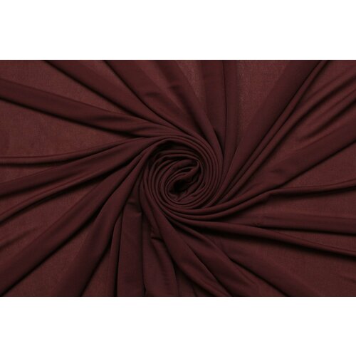 Ткань Трикотаж-креп-вуаль стрейч коричневый махагон, ш134см, 0,5 м