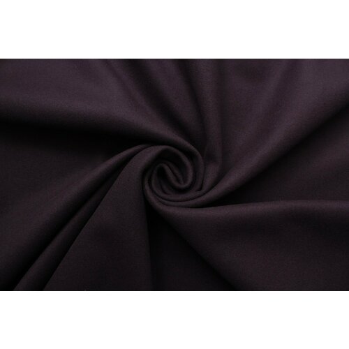 Ткань Шерсть пальтовая дублированная баклажанного цвета, ш142см, 0,5 м