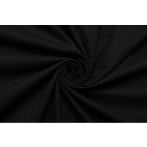 Ткань Хлопок-сатин-стрейч чёрно-синий, 390 г/пм, ш146см, 0,5 м ткань костюмная светло мятного цвета 390 г пм ш146см 0 5 м