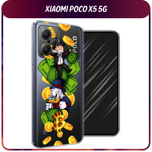 Силиконовый чехол на Xiaomi Poco X5 5G / Сяоми Поко X5 5G Scrooge McDuck and Monopoly, прозрачный силиконовый чехол на xiaomi poco x5 5g сяоми поко x5 5g капли на стекле