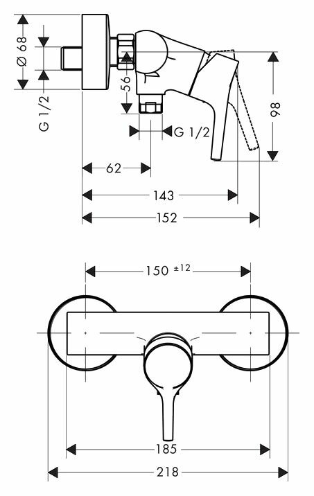 Смеситель для душа Hansgrohe - фото №9