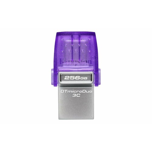 флешка usb kingston datatraveler microduo 3c 256гб usb3 0 фиолетовый [dtduo3cg3 256gb] Флеш Диск Kingston 256Gb DataTraveler microDuo 3C DTDUO3CG3/256GB USB3.0 фиолетовый