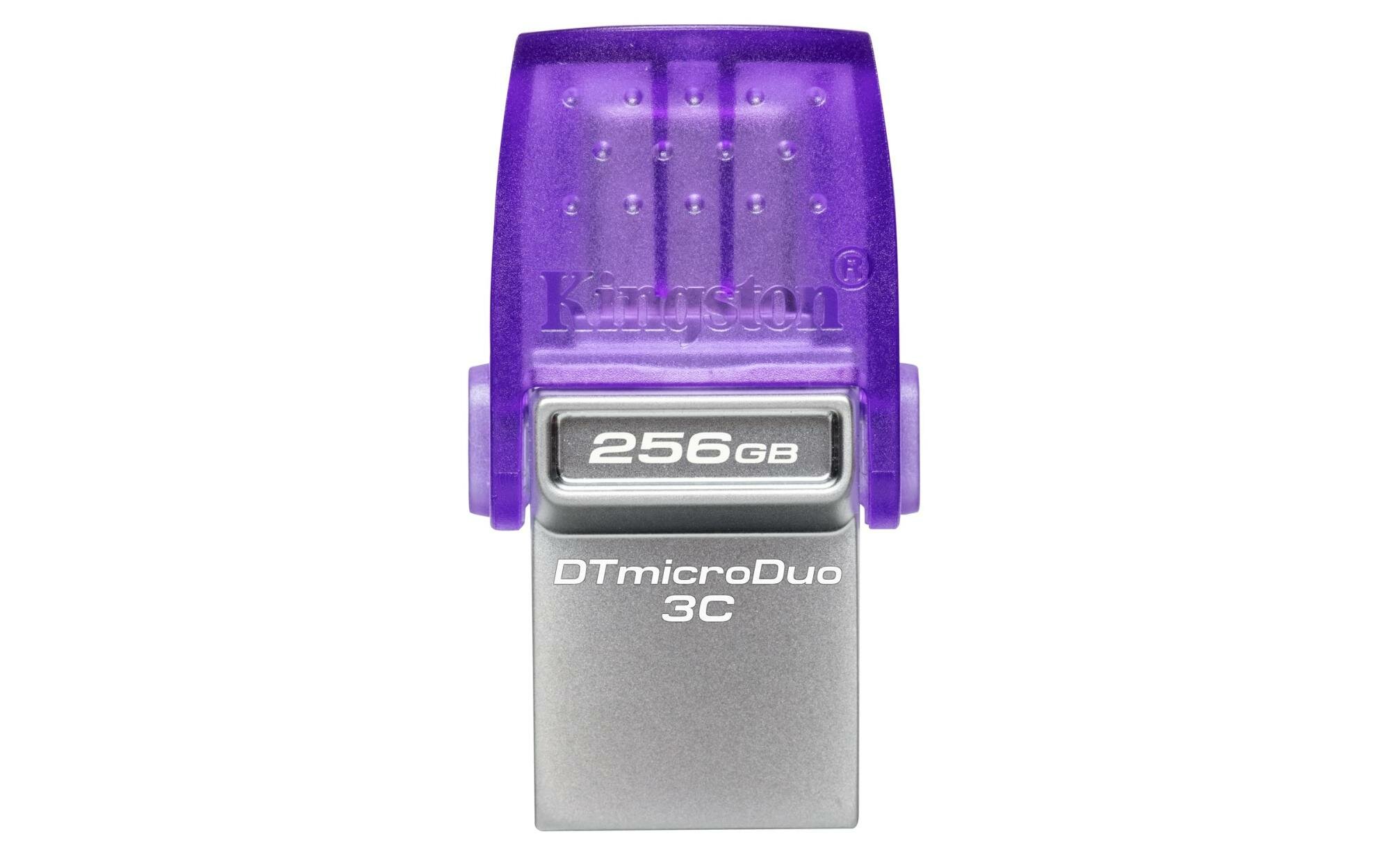 Флеш Диск Kingston 256Gb DataTraveler microDuo 3C DTDUO3CG3/256GB USB3.0 фиолетовый