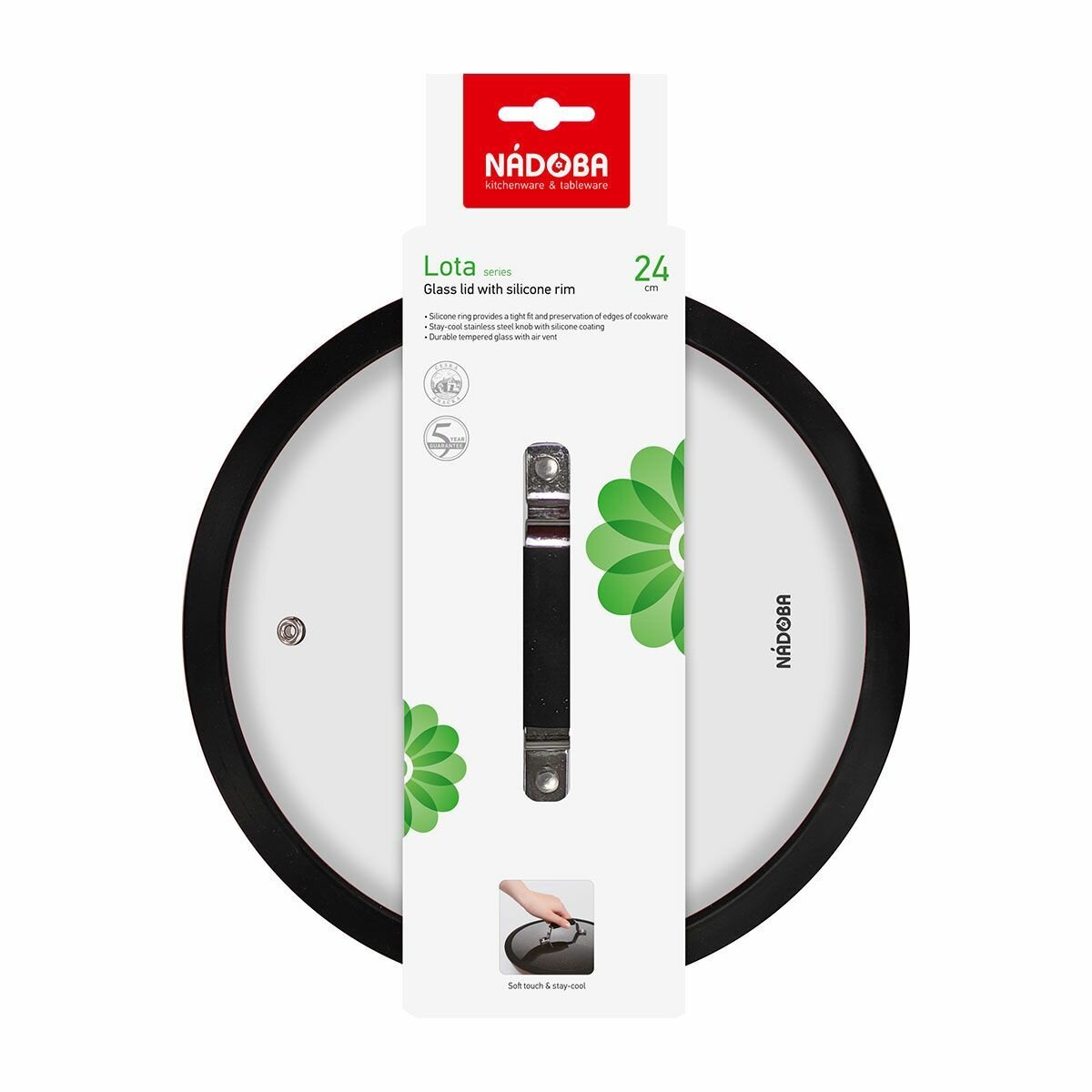 Крышка для сковороды, кастрюли, 24 см, LOTA — фото 1