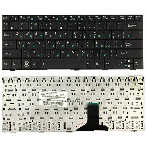 Клавиатура для Asus Eee PC 1005H, Русская, Черная, версия 1