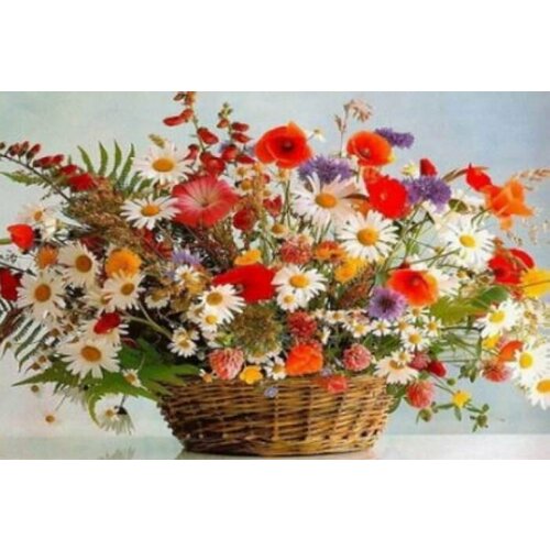 Алмазная мозаика 30х40см Живописный Натюрморт 30 цветов страз картонная коробка 945₽