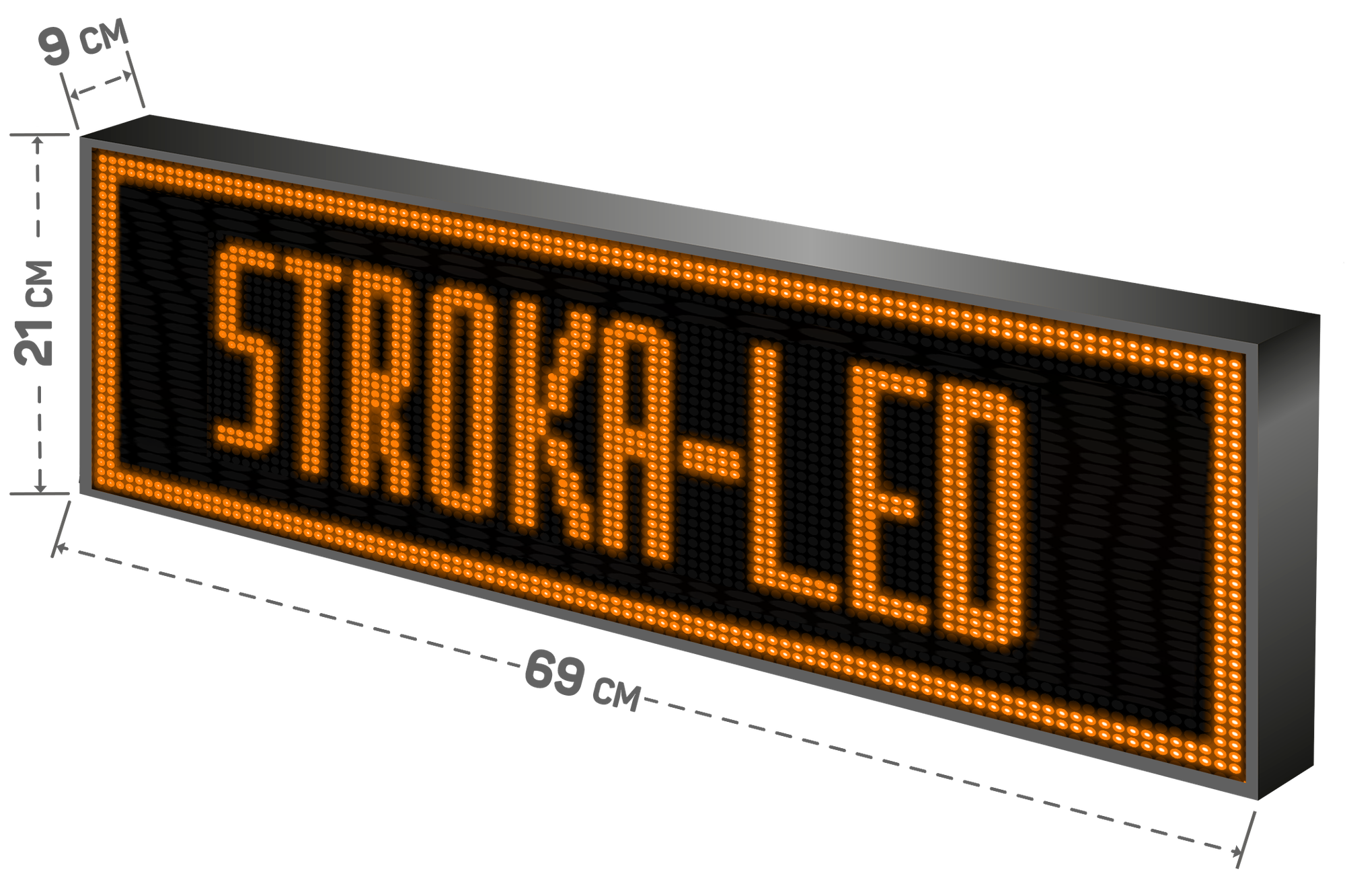 Бегущая строка/ Led /рекламная вывеска/ панель/69х21см