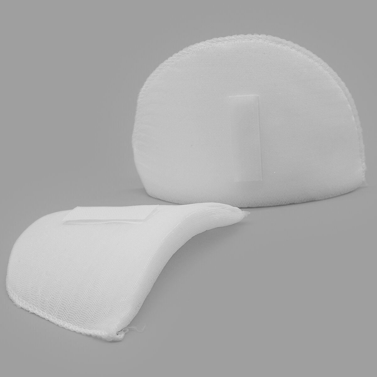 Плечевые накладки втачные обшитые с контактной лентой, 14*100*150мм Hobby&Pro (белый)