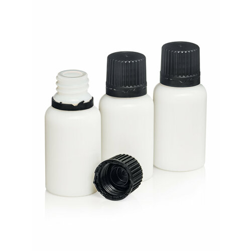 Дорожный флакон , 3 шт., 15 мл, белый, черный