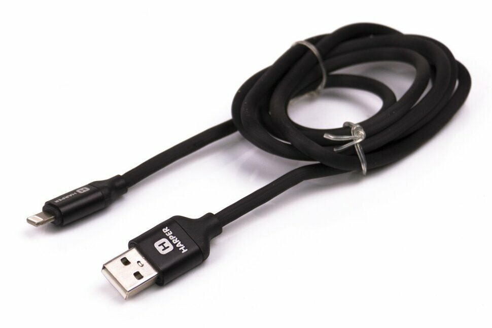 USB кабель (HARPER SCH-530 BLACK ( 8PIN, 1м, оплетка силикон))