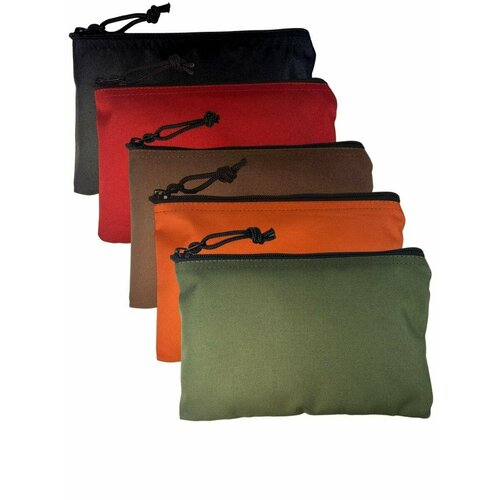 Комплект косметичек Две сосны, 1х12х20 см, 5 шт., , зеленый, коричневый, красный, оранжевый