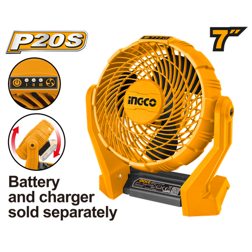 Вентилятор аккумуляторный INGCO CFALI2007 20 В 339000₽