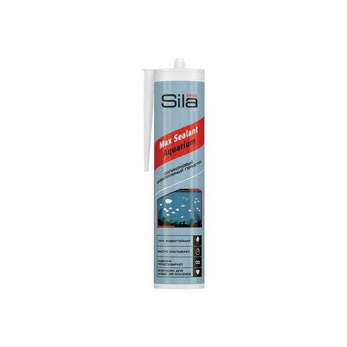 Sila PRO Max Sealant, AQ, силиконовый аквариумный герметик, черный, 280мл, AQ2802 аквариумный герметик pro max sealant бесцветный sila