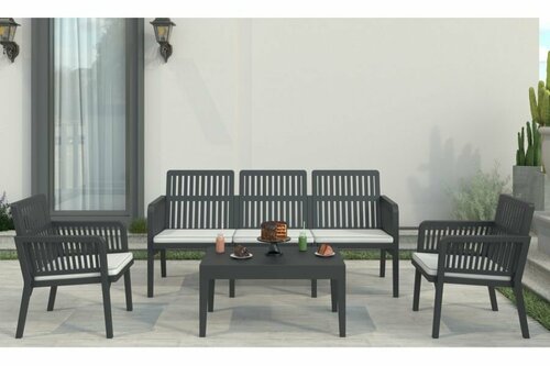 Набор мебели Lizbon 3-Seater Lounge для террасы PRIME цвет: антрацит
