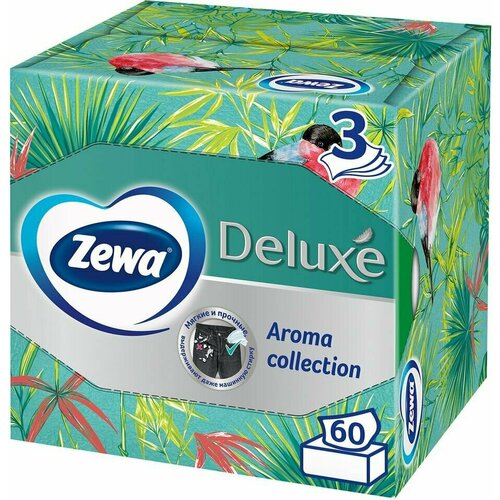 салфетки бумажные в коробке zewa deluxe арома коллекция 3 слоя 60 шт Бумажные салфетки и платочки Эссити 3 слоя 60шт