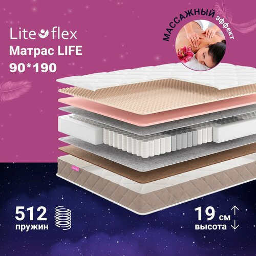 Матрас анатомический на кровать Lite Flex Life 90х190