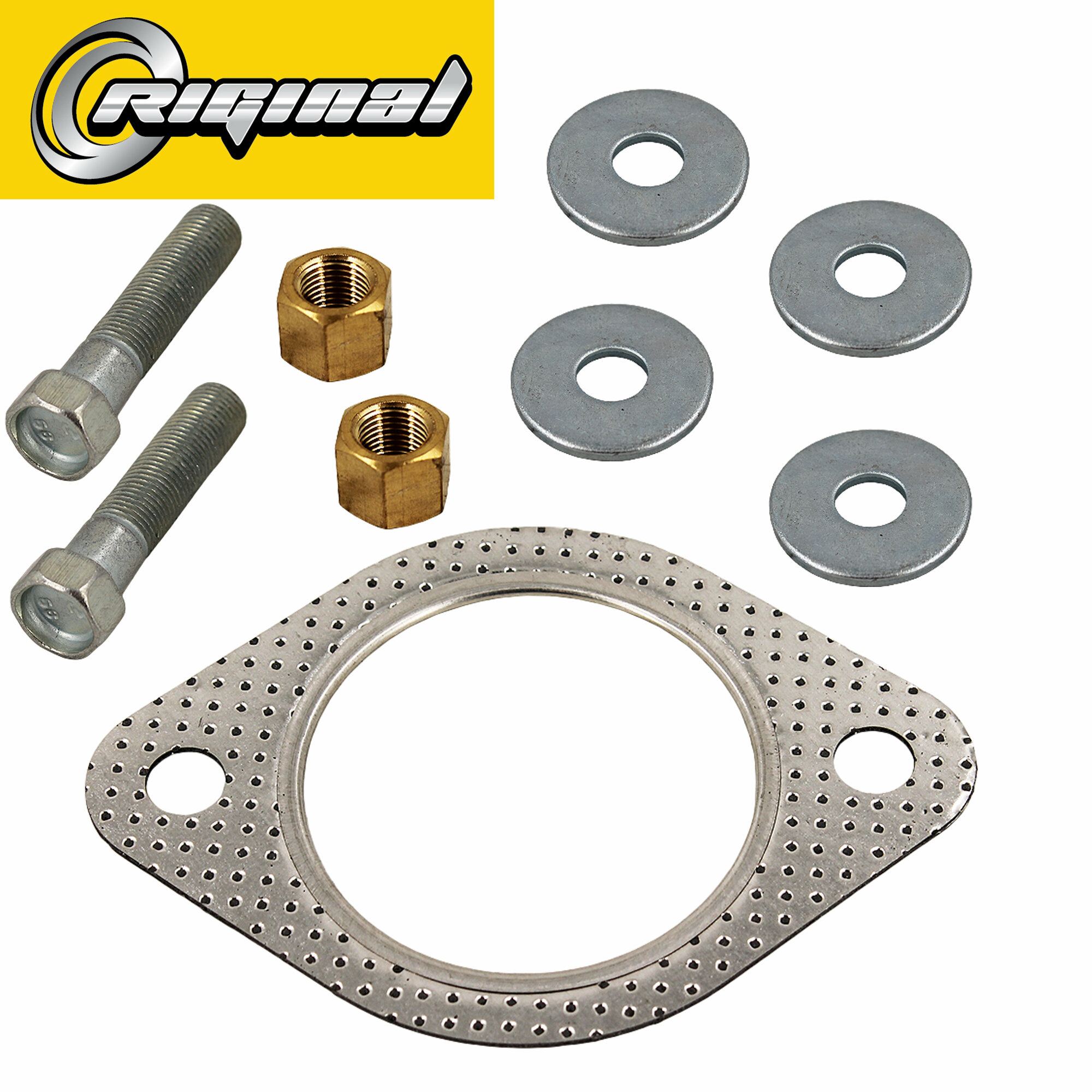 фото РК приемной трубы для а/м Г-3302 с дв. 405 Евро3 (прокладка, болты, гайки латунь) Riginal