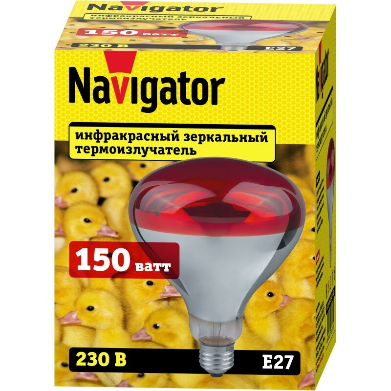 Термоизлучатель Navigator 93 971 NI-R125-150-230-Е27-ИКЗК, цена за 1 шт.