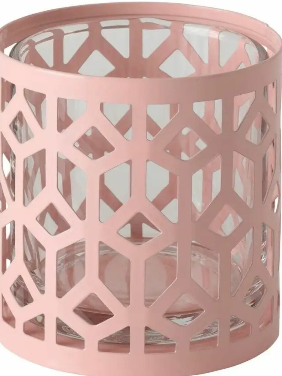 Подсвечник для греющей свечи IKEA ASKLONN асклённ 7 см роз