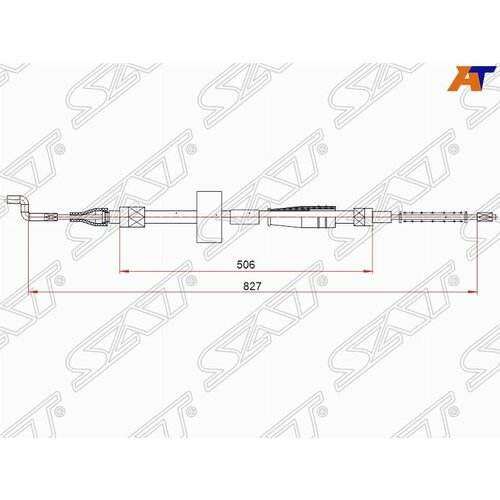 Трос ручного тормоза VOLKSWAGEN TRANSPORTER IV 90-03 левый/правый