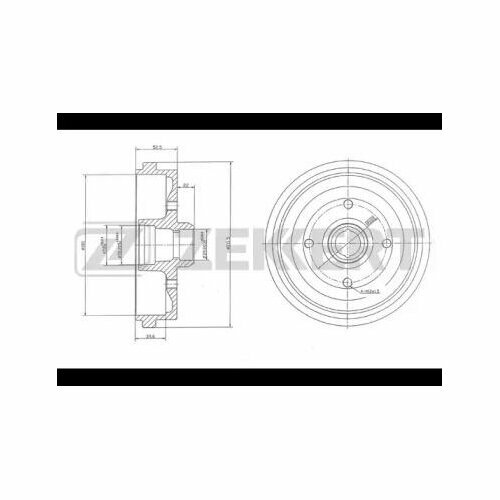 Тормозной барабан, ZEKKERT BS-5416 (1 шт.)
