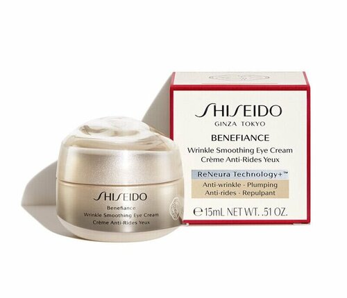 Крем для кожи вокруг глаз Shiseido Benefiance Wrinkle Smoothing Eye Cream, 15 мл