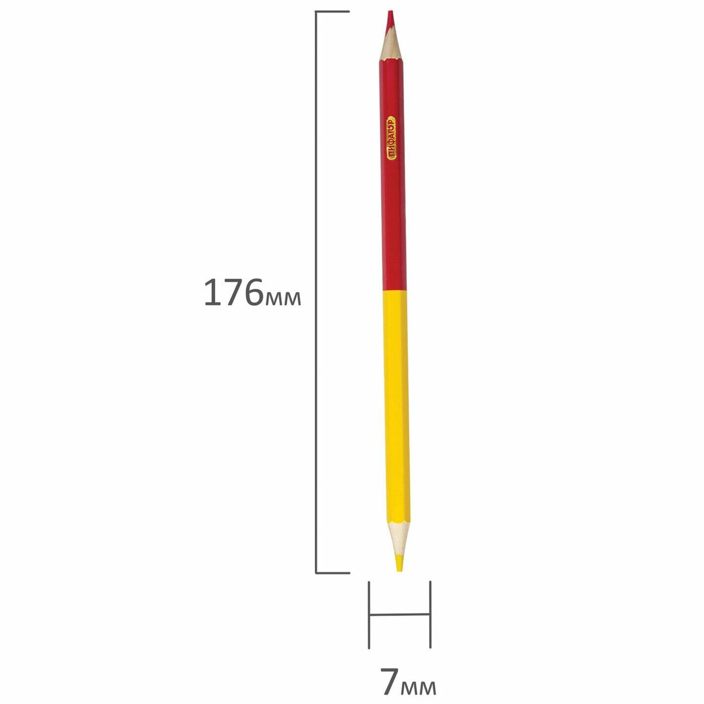 Пифагор Карандаши двухцветные 12 штук, 24 цвета (180244) разноцветный - фото №16