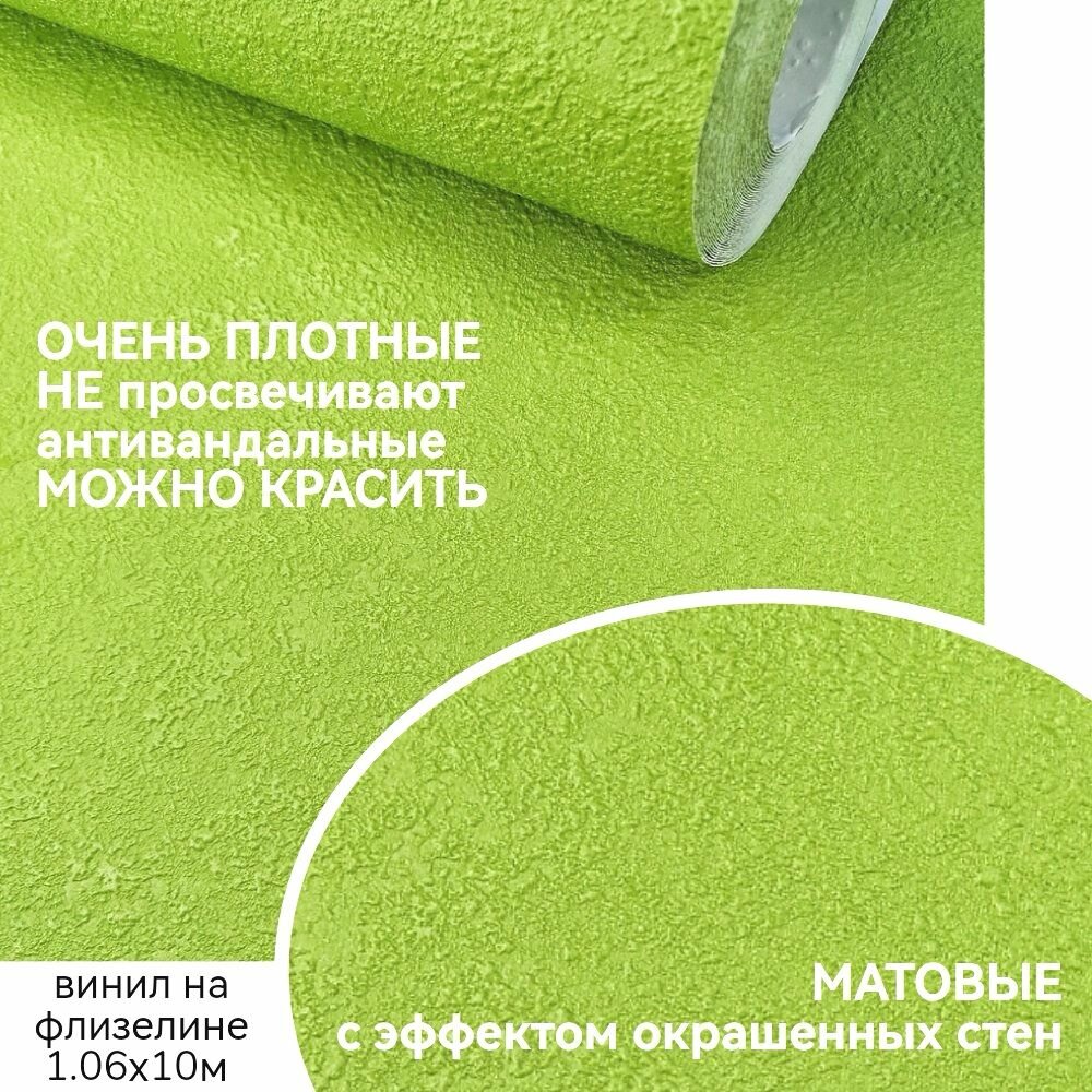 Обои флизелиновые 1.06, плотные, матовые, под штукатурку с эффектом окрашенных стен
