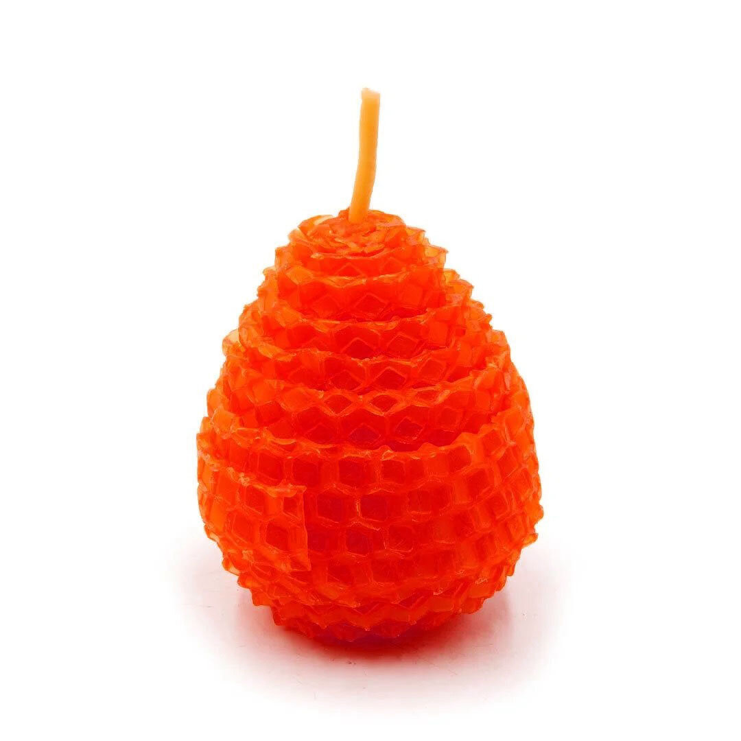 фото Свеча-яйцо для выкатывания негатива из красной вощины, Медовые свечи Сибири (с описанием), 1 шт.