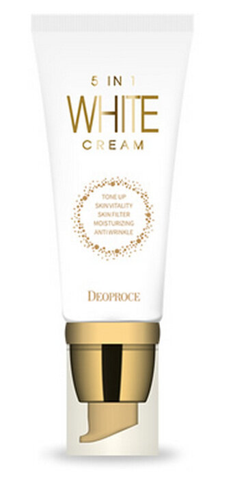 Deoproce 5 In 1 White Cream Многофункциональный отбеливающий крем для лица, 50 мл