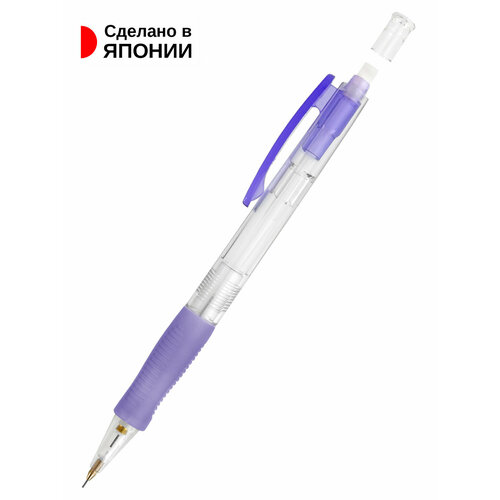 Карандаш механический 05 мм с ластиком резиновый грип сиреневый 347₽