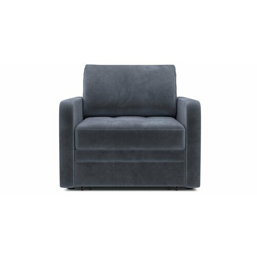 Кресло-кровать раскладное PUSHE Бруно, велюр, серый Noel steel