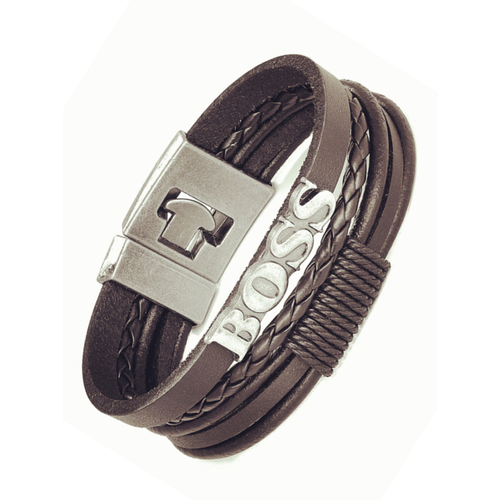 Плетеный браслет BAKA&DED BOSS, коричневый