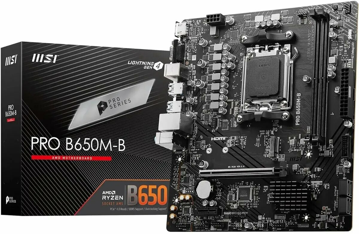 Материнская плата MSI PRO B650M-B AM5 2хDDR5 1хM.2 4хSATA 3