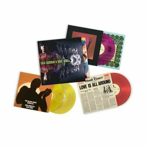 Eric Burdon & War - The Complete Vinyl Collection (Box) (coloured) (4LP) 2022 Violet & Yellow & Red, Box, RSD, Limited Виниловая пластинка hand around сет из трёх кожанных браслетов