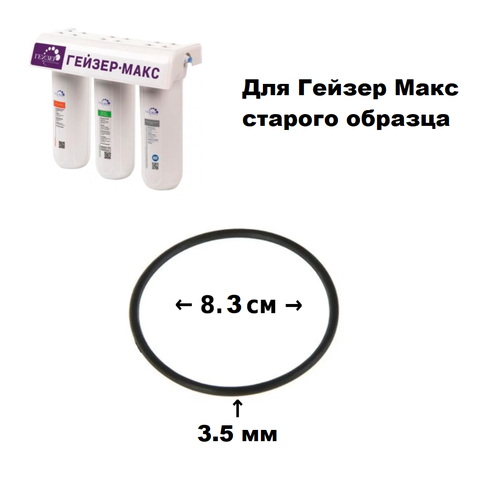 Уплотнительное кольцо для корпуса 10 SL фильтра Гейзер Макс старого образца кольцо уплотнительное для гейзер тайфун 23338 для колбы фильтров 10 sl 3 штуки