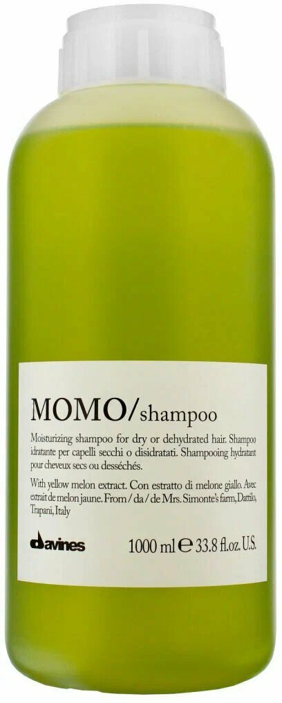 Davines Momo Shampoo(помпа-дозатор в подарок) Шампунь для глубокого увлажнения волос, 1000 мл.