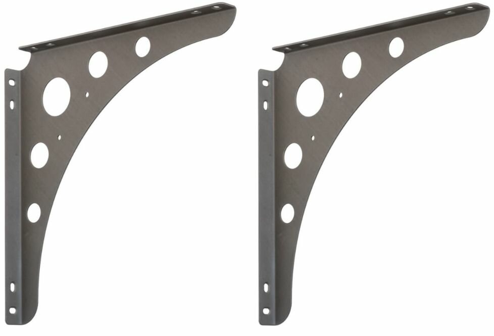 фото Консоли VORMANN Delta-Line 300х300х24 мм белый алюминий 2 шт