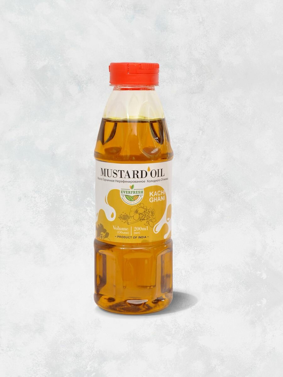 Масло горчичное (Mustard Oil Kachi Ghani), 200 мл