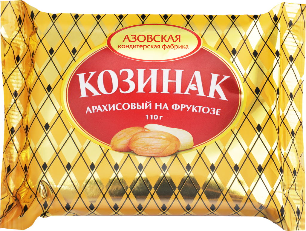 Козинак арахисовый азовская КФ на фруктозе, 110г