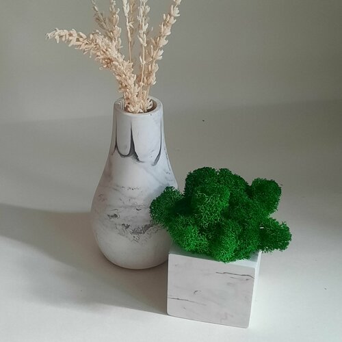 Интерьерный набор: Ваза для сухоцветов и кашпо