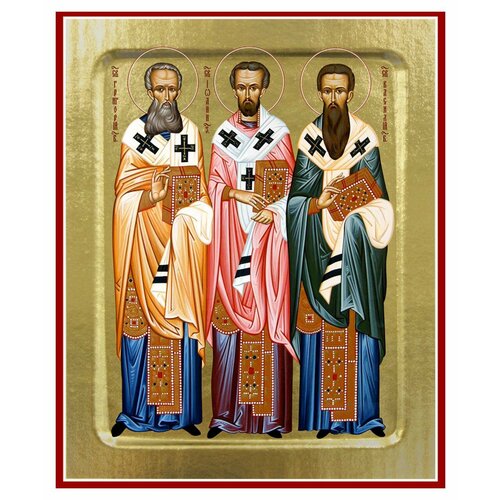 икона святителя димитрия ростовского на дереве 125 х 160 Икона Три Святителя (на дереве): 125 х 160