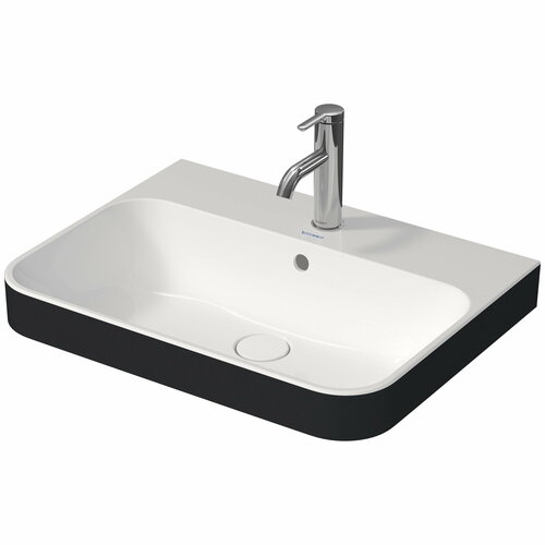 Раковина DURAVIT HAPPY D.2 PLUS 600х460 шлифованная, накладная, антрацит матовый 2360606100