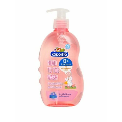 LION KODOMO Детский шампунь-гель без слез С алоэ вера и камелией, 400 мл
