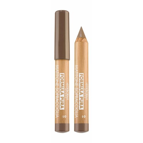 DEBORAH MILANO Карандаш для бровей с фиброй Formula Pura Chubby Eyebrow Pencil, 2,3 г, 01