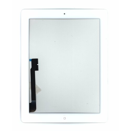 Сенсорное стекло (тачскрин) для iPad 3 белое с кнопкой