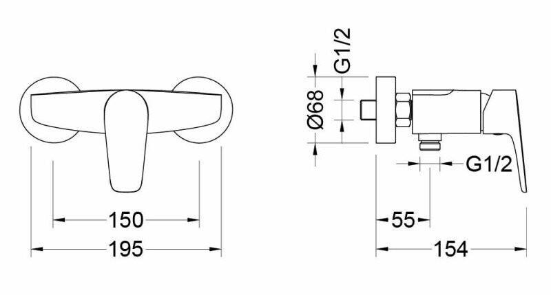 Logis Loop 71264000 Лицевая панель для душа Hansgrohe - фото №7