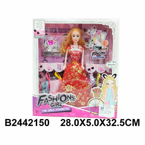 Кукла 1063A-2 с набором платьев и аксесс. китайская игрушка1 кукла 8021а1 с набором платьев и аксесc в кор