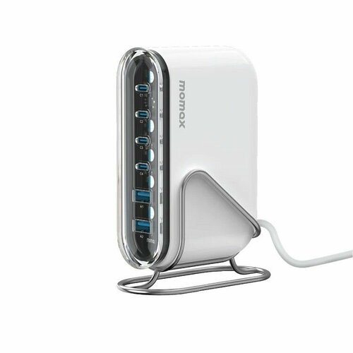 Зарядное устройство 6-портовое Momax GaN 1-Charge Flow+ (120 Вт) - White белый