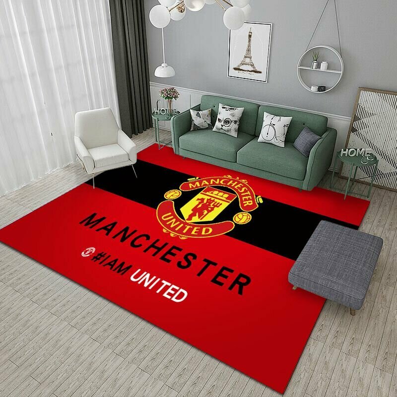 Ковер безворсовый 120x160 см, Manchester United Football Club , Коврик Футбольный клуб Манчестер Юнайтед